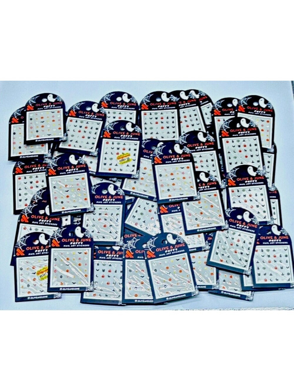Bulk Lot of 60 Olive & June Puffy Self-Adhesive Halloween Nail Art Stickers